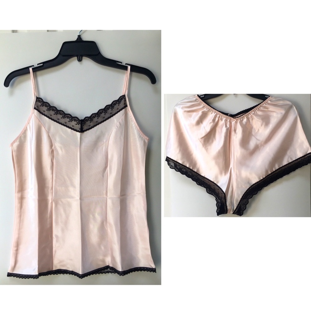 Camille Womens Ladies Luxury Satin Cami Set - Size 6/8 - PALE PINK - NWOT